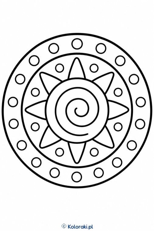 Spiralne słoneczko w kole
