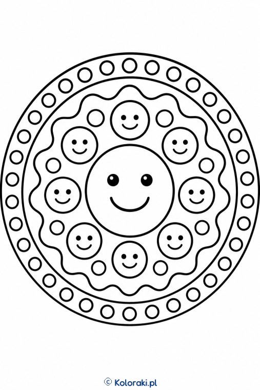 Mandala uśmiechniętych kropek