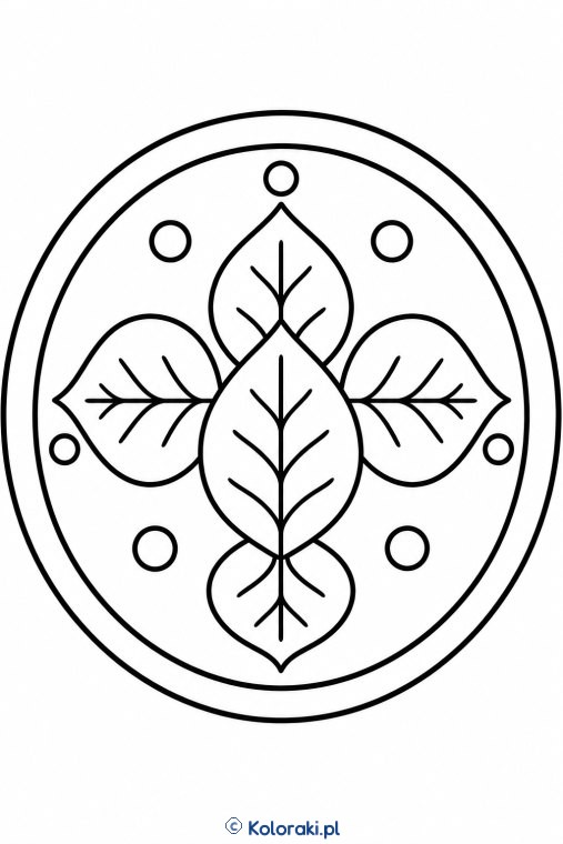 Mandala leśnego listka
