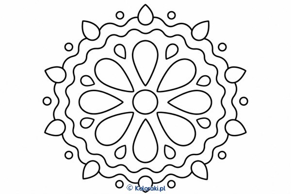 Spokojna mandala z łezkami