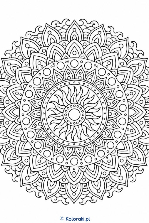 Mandala małego ogniska słońca