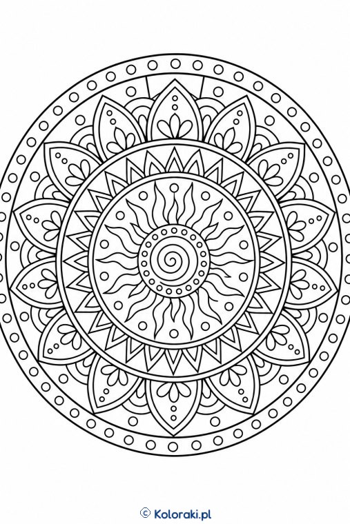 Spiralne słoneczko w kole