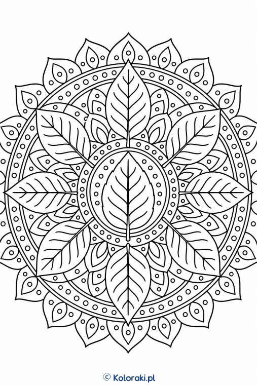 Mandala leśnego listka