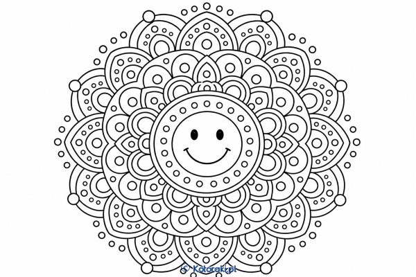 Kropkowa mandala uśmiechu