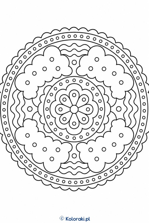 Mandala miękkich chmurek
