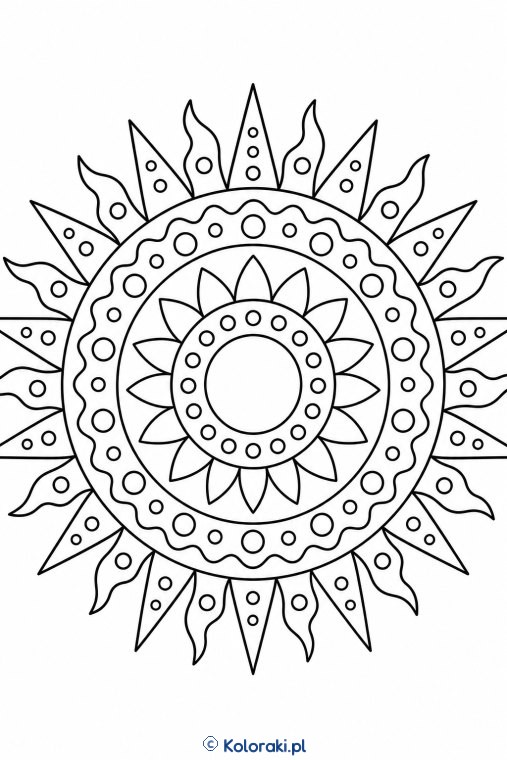 Mandala małego ogniska słońca