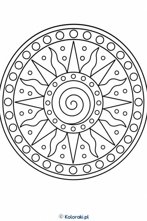 Spiralne słoneczko w kole