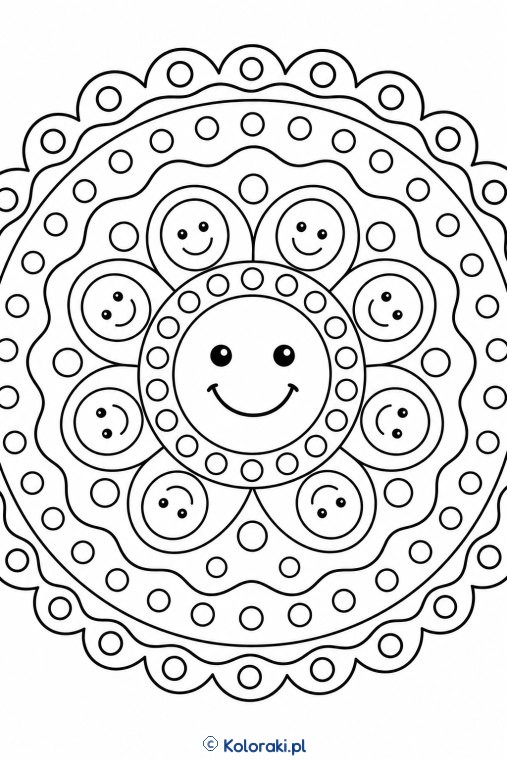 Mandala uśmiechniętych kropek