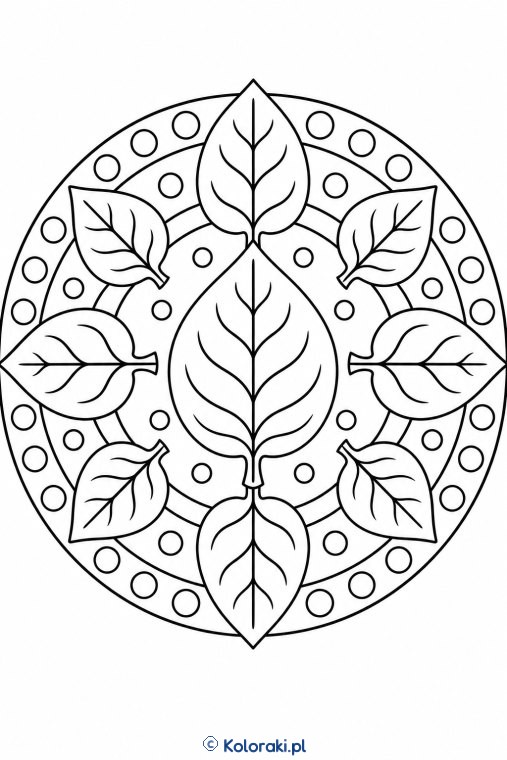 Mandala leśnego listka