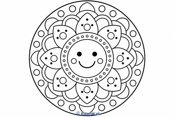 Kropkowa mandala uśmiechu