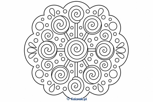 Słodka mandala z lizaczkami