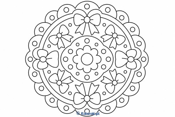 Wesoły wzór z kokardkami