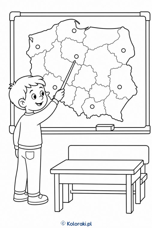 Wielka mapa Polski w klasie