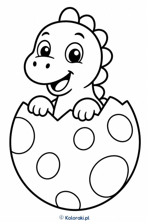 Dinozaur wykluwa się z jajka