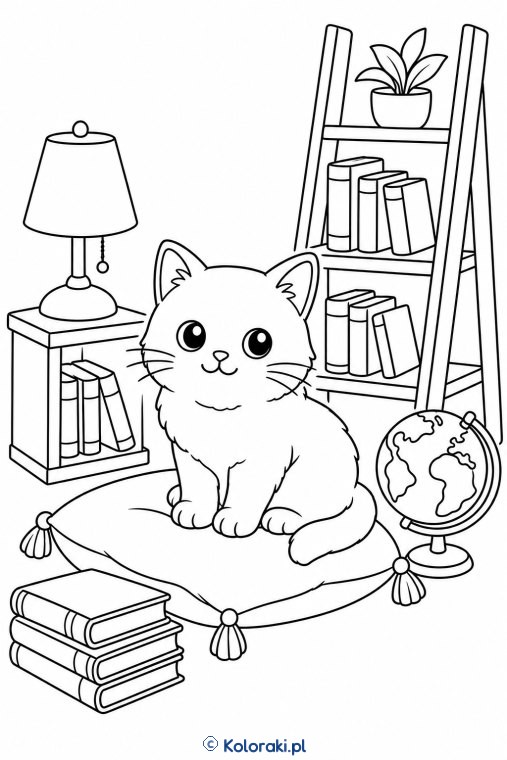Napoleon w bibliotece – kot napoleon