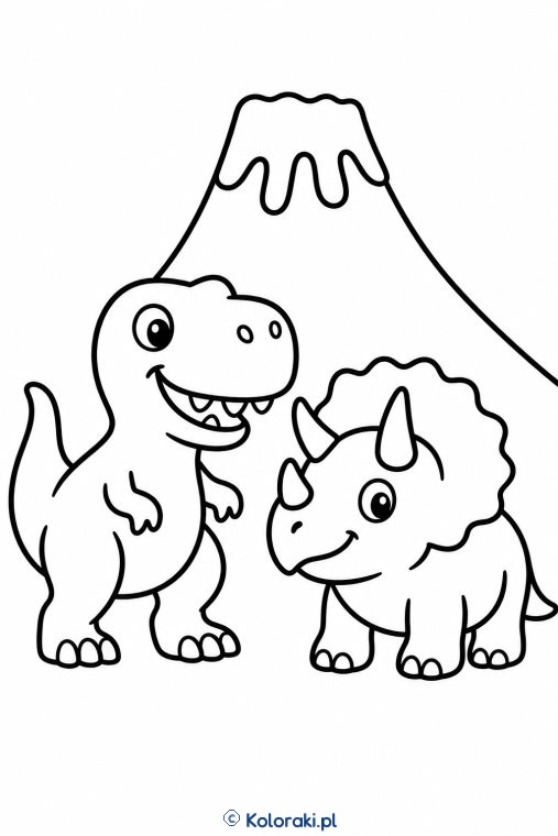 T-rex i triceratops razem