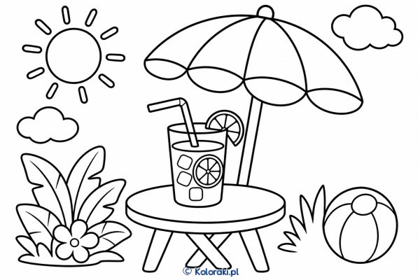 Lemoniada pod plażowym parasolem