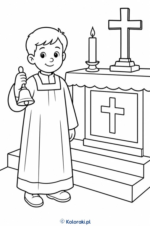 Ministrant z małym dzwonkiem