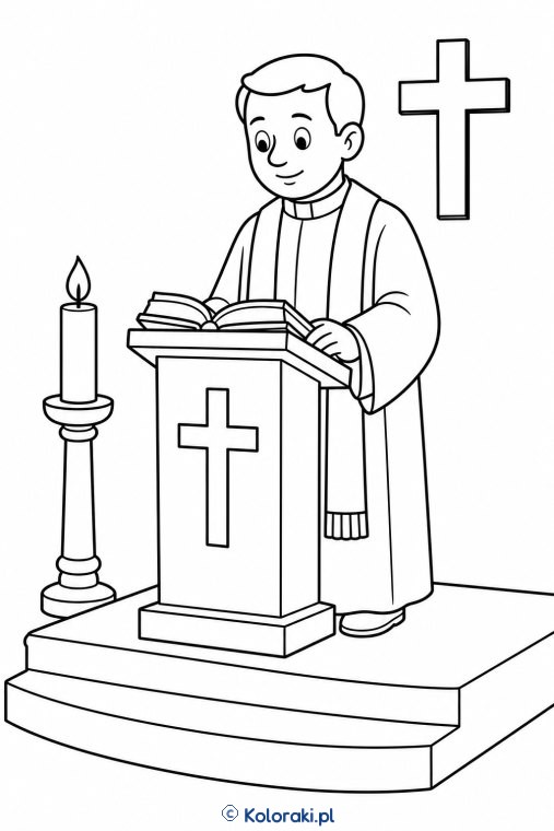 Kapłan przy pulpicie