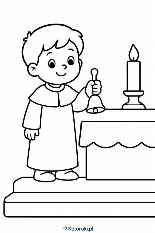 Ministrant z małym dzwonkiem