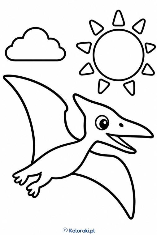 Pterodaktyl przy słońcu