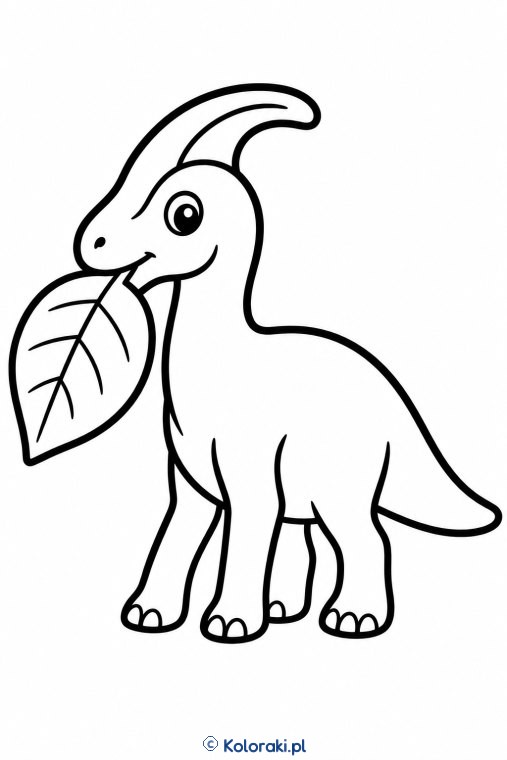 Parasaurolof z listkiem