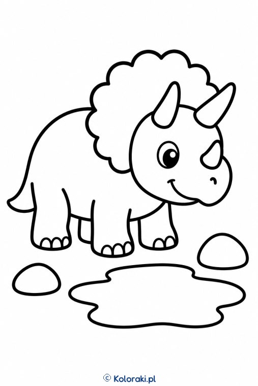 Triceratops nad kałużą