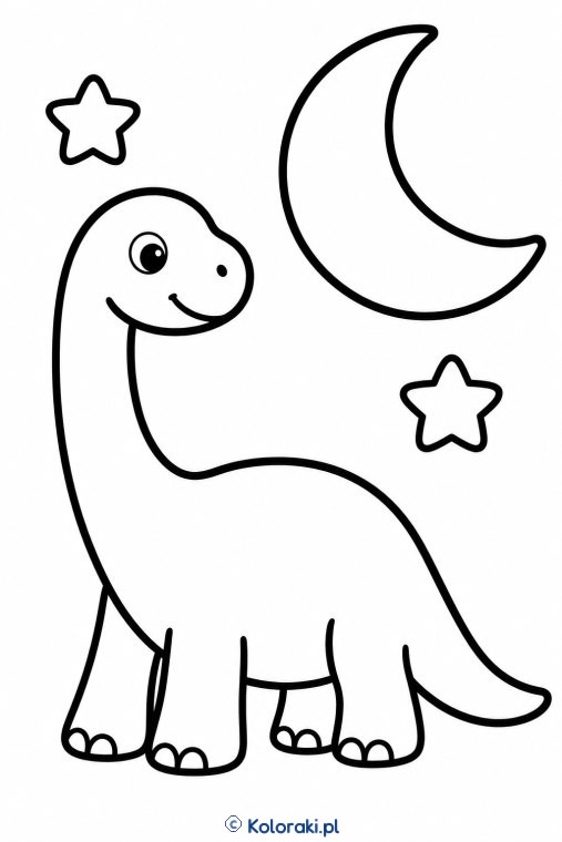 Brontozaur pod księżycem