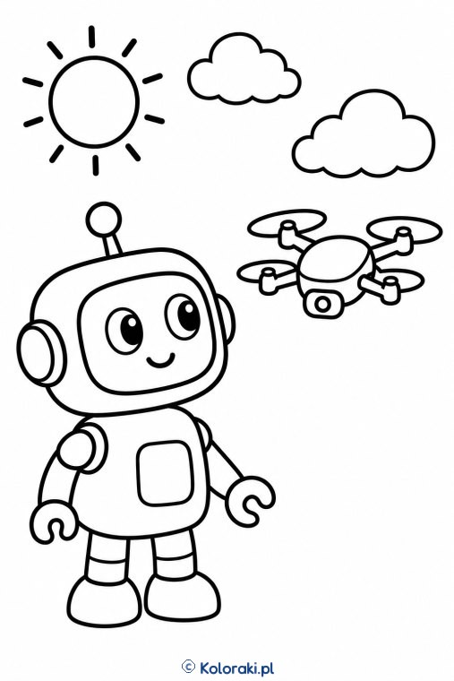 Robot z dronem