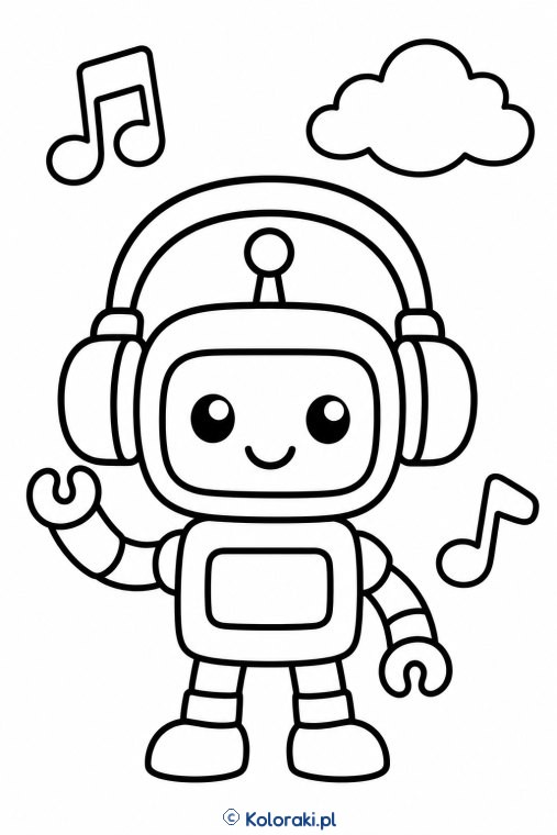 Robot słucha muzyki