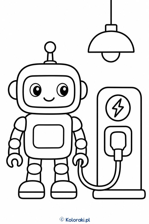 Robot przy stacji ładowania