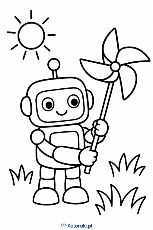 Robot z wiatraczkiem