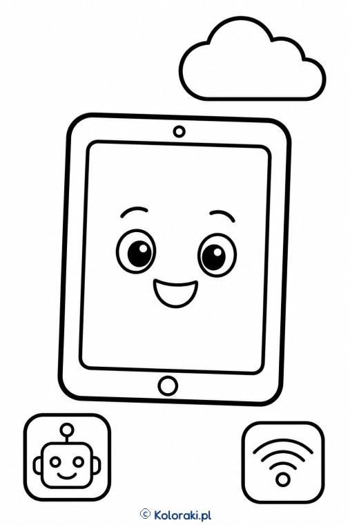 Tablet z uśmiechem