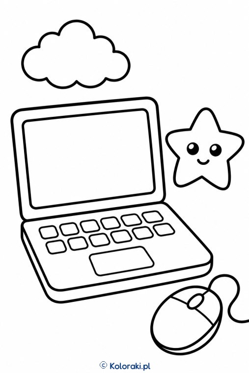 Laptop przy gwiazdce
