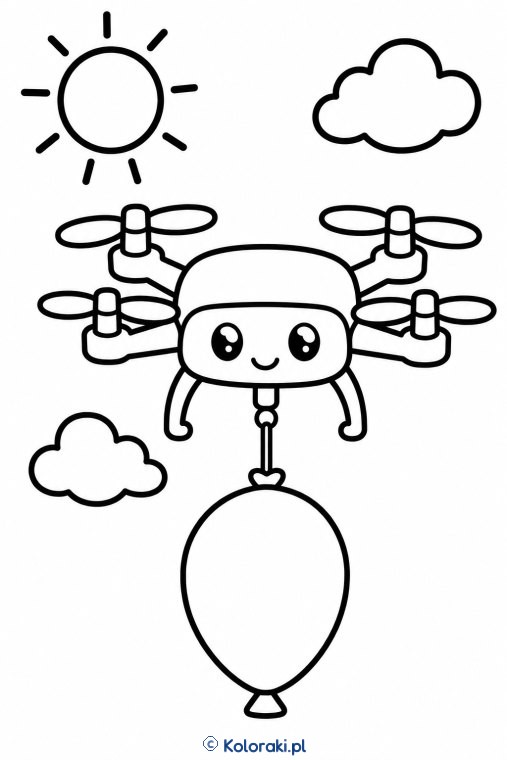 Dron z balonem
