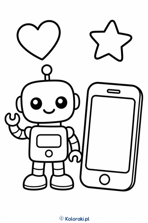 Robot przy dużym telefonie – scena 35