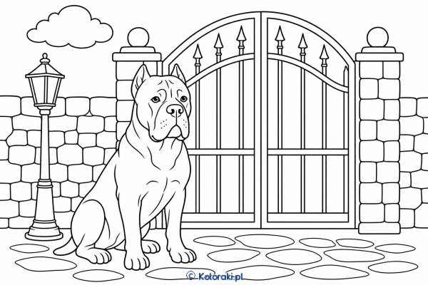 Cane corso przy bramie – cane corso