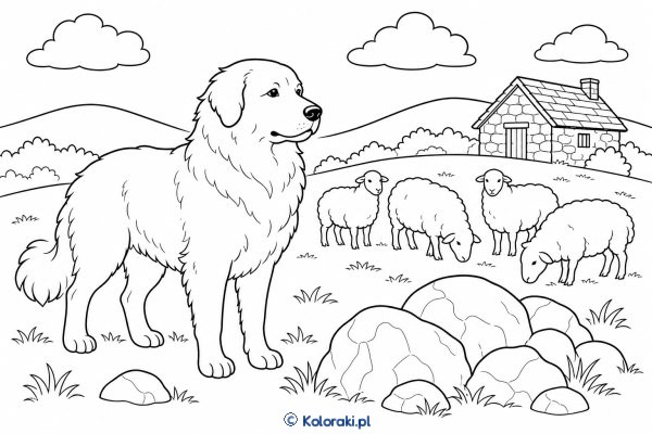 Kuvasz na górskiej hali – kuvasz