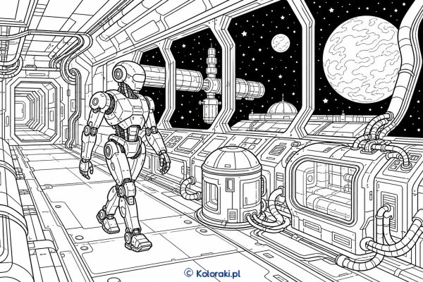 Robot na stacji kosmicznej