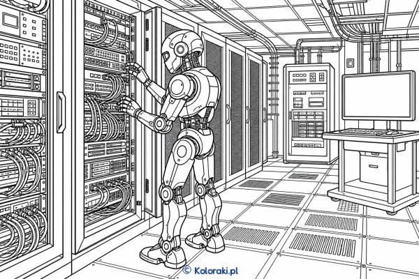 Robot nadzoruje serwerownię