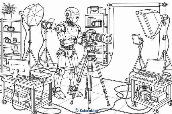 Robot w studiu fotograficznym