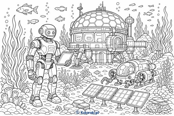 Robot bada ocean – scena 34