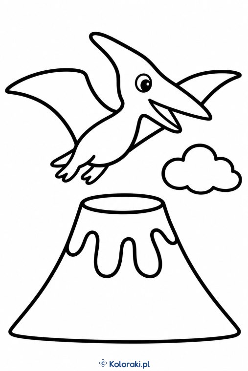 Pterodaktyl nad wulkanem