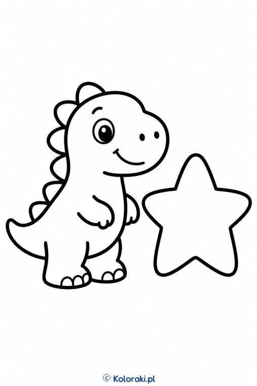 Mały dinozaur z gwiazdką