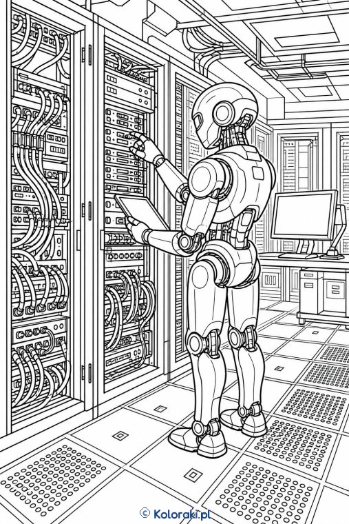Robot nadzoruje serwerownię
