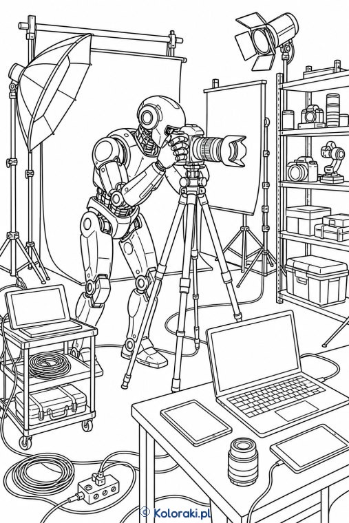 Robot w studiu fotograficznym