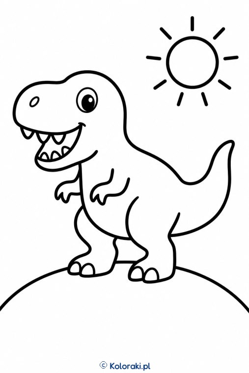 T-rex na małym wzgórzu
