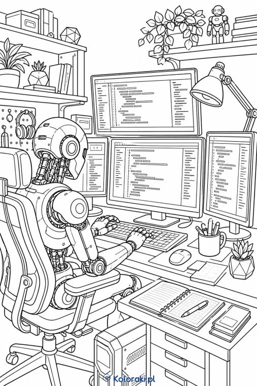 Robot programuje w laboratorium – scena 31