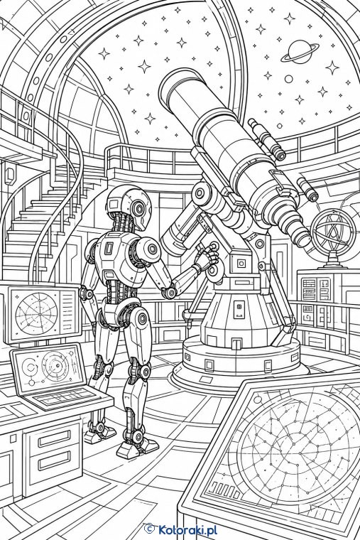 Robot bada kosmos – scena 39