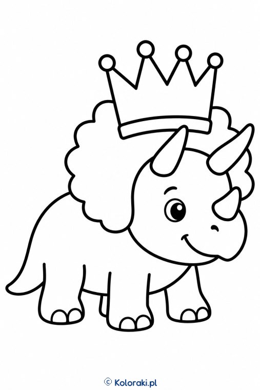 Triceratops z prostą koroną